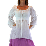 'Juliet' Pirate Chemise - White - zootzu