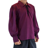 'Merchant' Renaissance Shirt - Wine Purple - zootzu