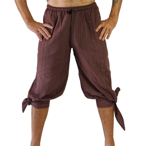 'Buccaneer' Pirate Pants - Striped Brown - zootzu