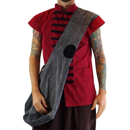 'MONK BAG' Messenger - GRAY/BLACK - zootzu