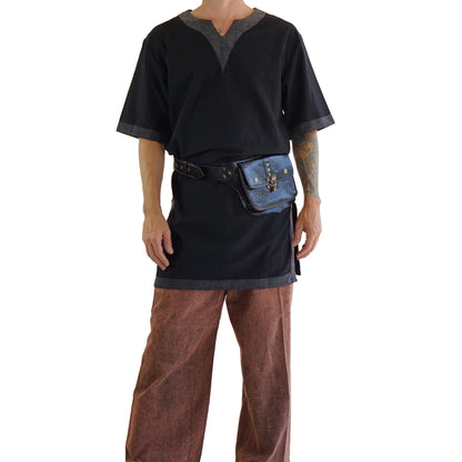 'Viking Shirt Short Sleeves' Tunic - Black - zootzu