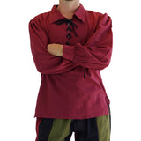 'Merchant' Renaissance Shirt - Burgundy Red - zootzu