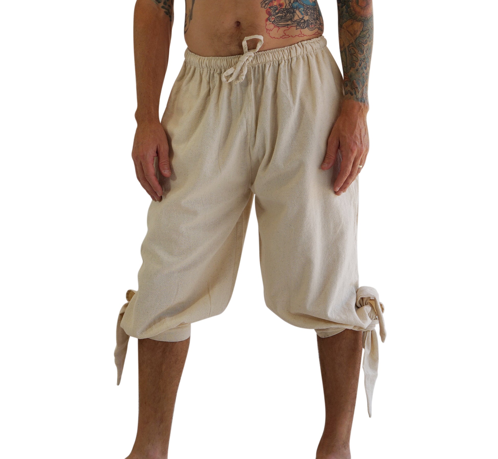 'Buccaneer' Pirate Pants - Natural/Off White - zootzu
