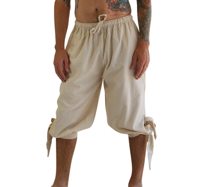 'Buccaneer' Pirate Pants - Natural/Off White - zootzu