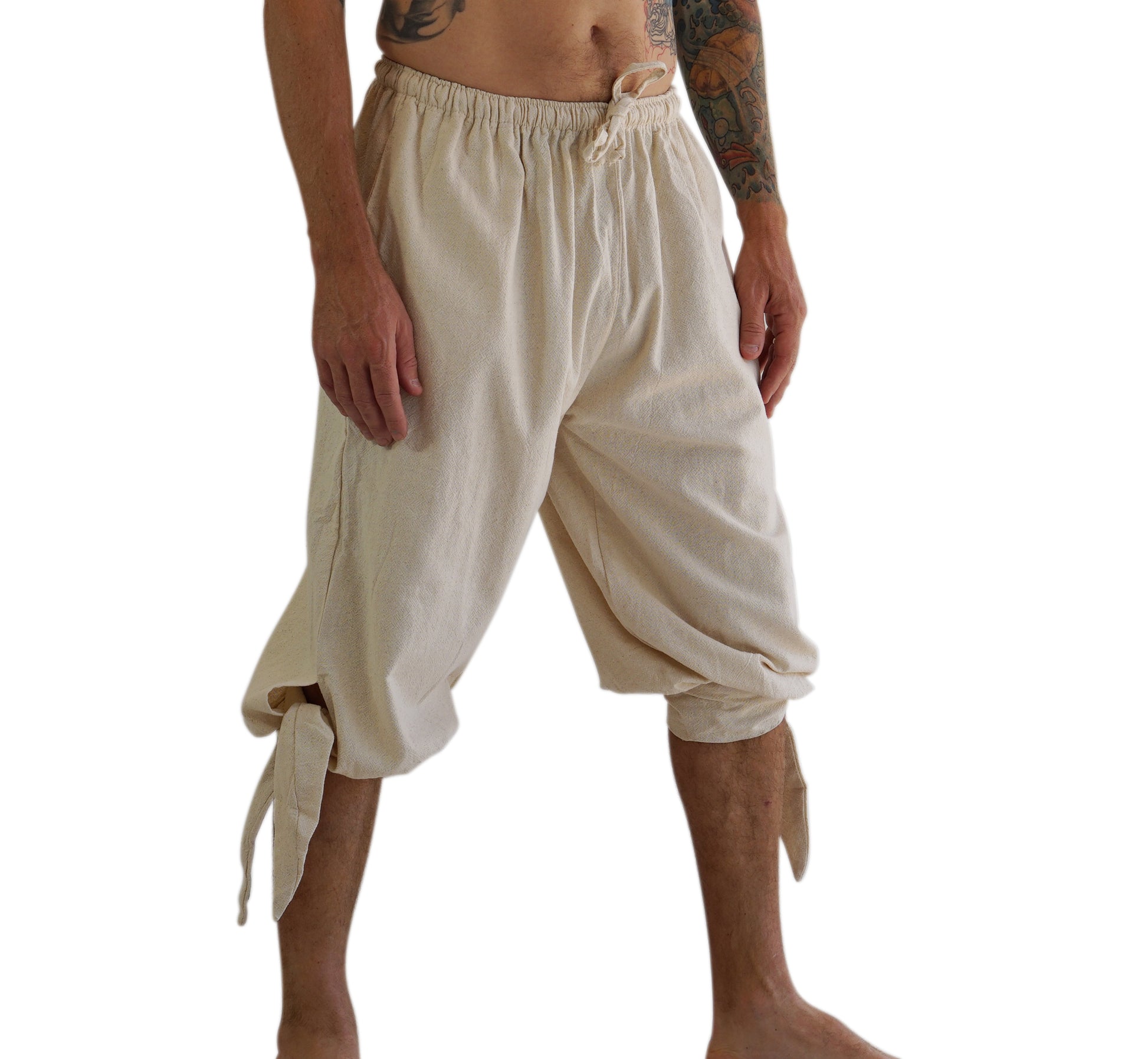 'Buccaneer' Pirate Pants - Natural/Off White - zootzu