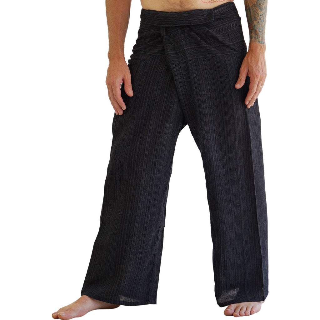 'Thai Fisherman Pants' Striped Black Zootzu Garb
