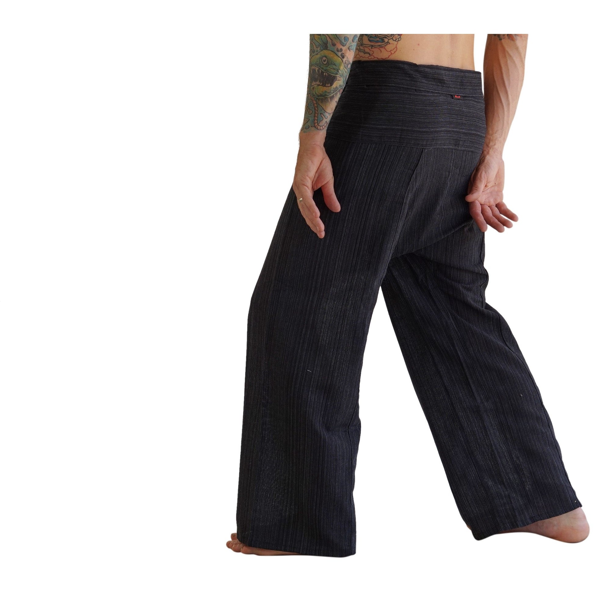 Thai Fisherman Pants - Striped Black - zootzu