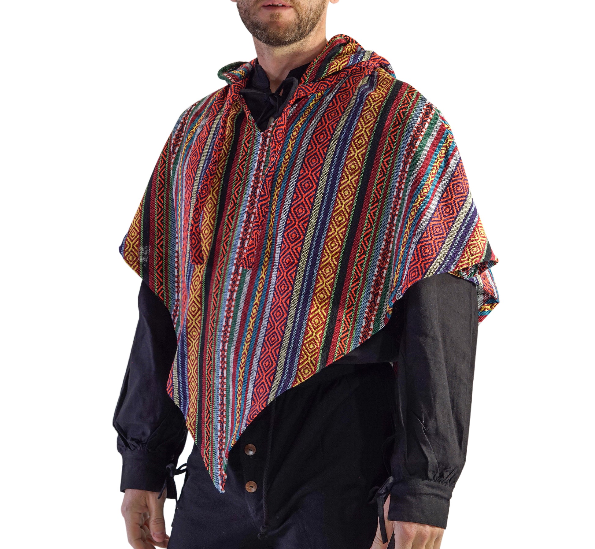 'Hooded Cowl' , Medieval Half Cloak  - Artistic Pattern - zootzu