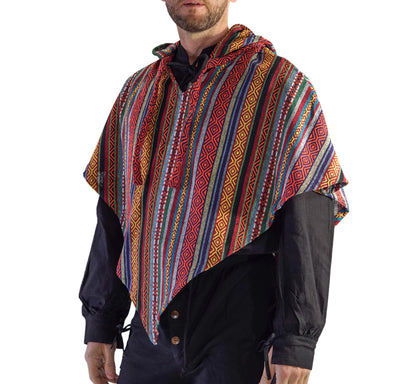 'Hooded Cowl' , Medieval Half Cloak  - Artistic Pattern - zootzu