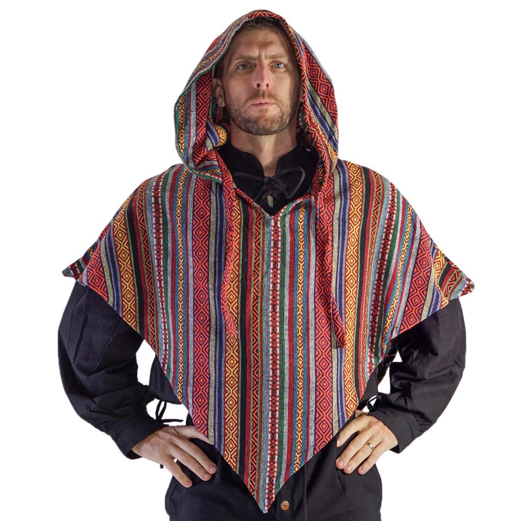 'Hooded Cowl' , Medieval Half Cloak  - Artistic Pattern - zootzu