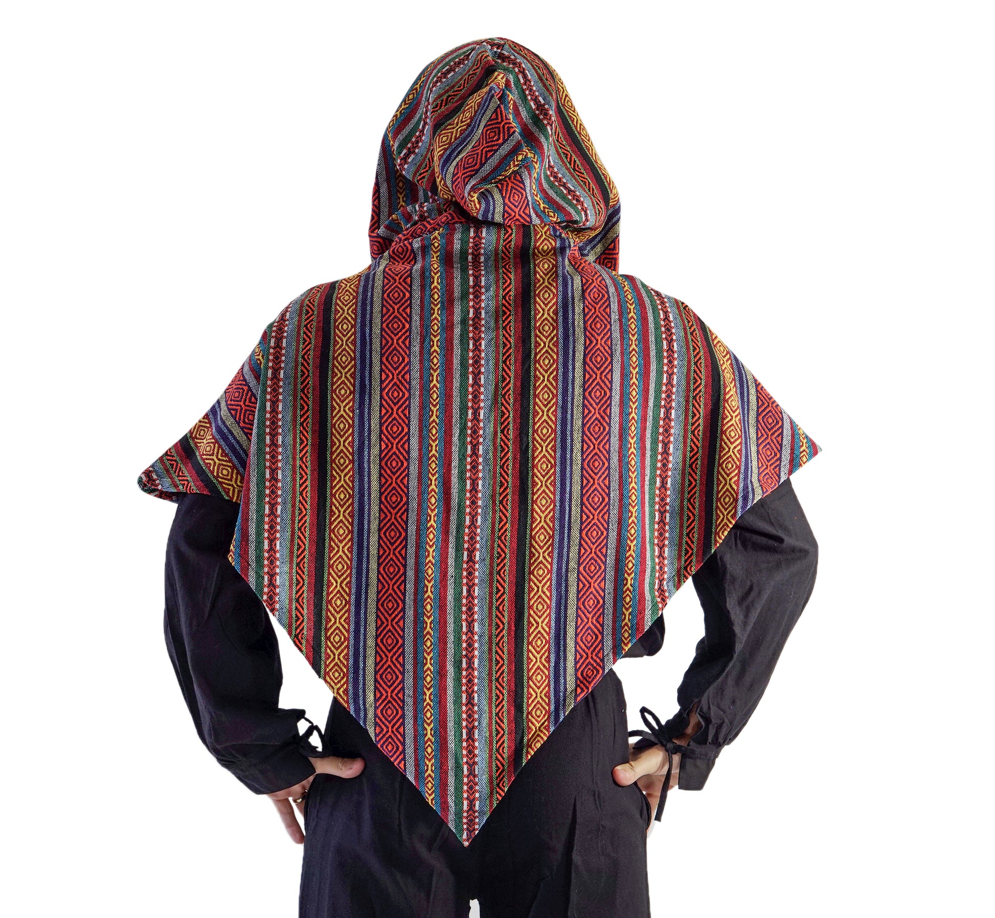 'Hooded Cowl' , Medieval Half Cloak  - Artistic Pattern - zootzu