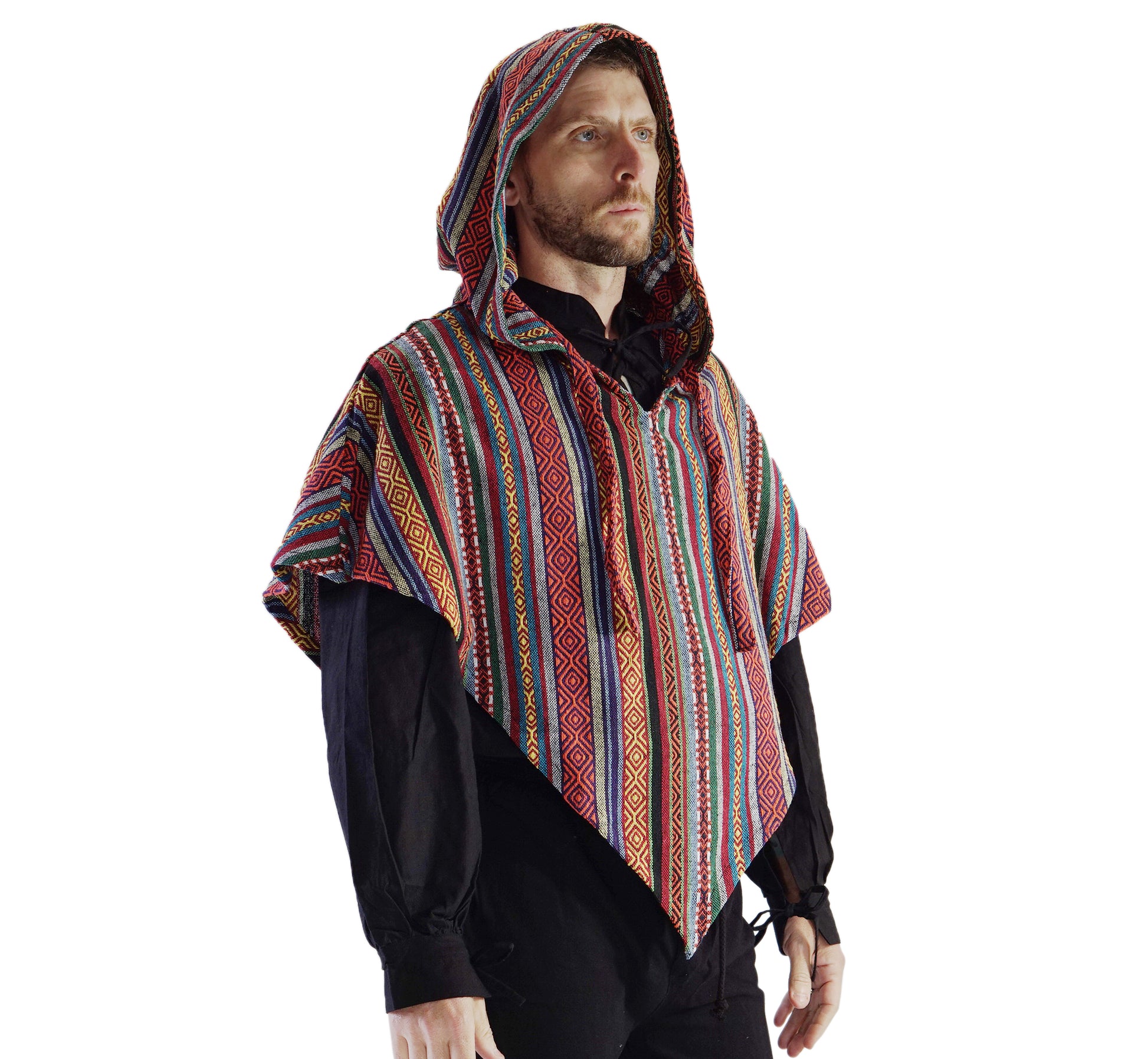 'Hooded Cowl' , Medieval Half Cloak  - Artistic Pattern - zootzu