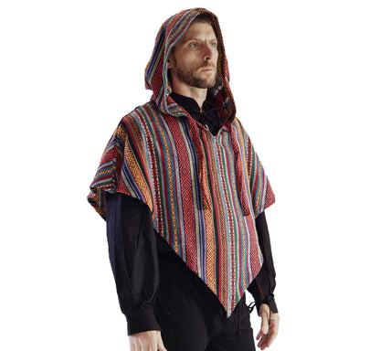 'Hooded Cowl' , Medieval Half Cloak  - Artistic Pattern - zootzu