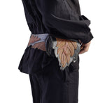 Mirkwood' Boho  Leather Utility Belt - Black/Brown - zootzu