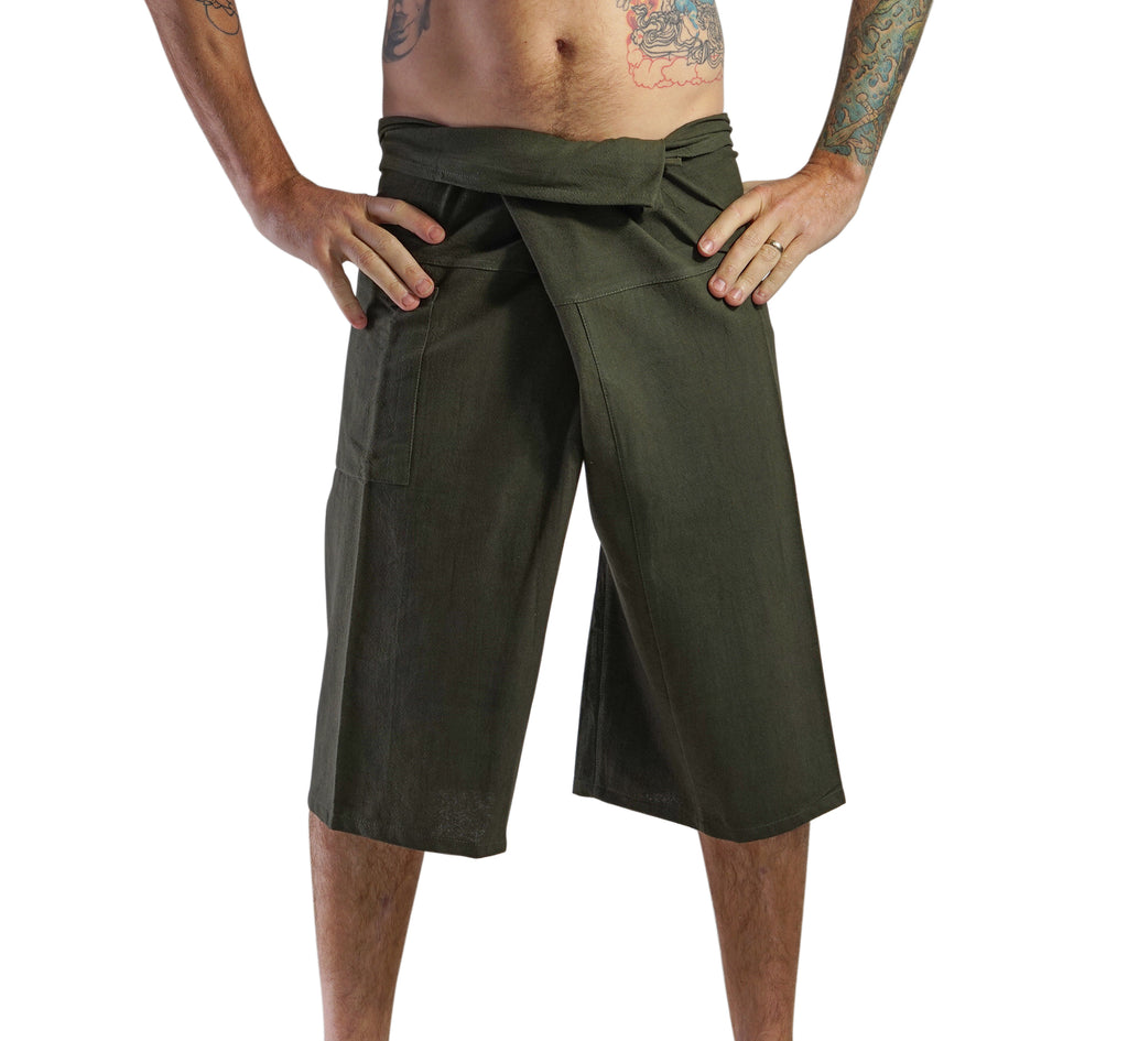 Short Thai Fisherman Pants' - Green
