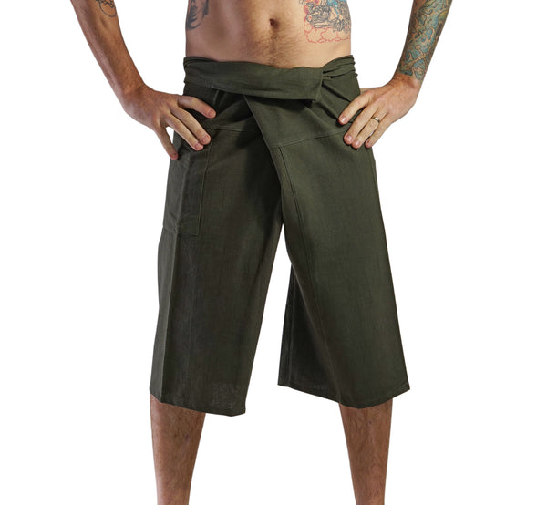 'Short Thai Fisherman Pants' - Green