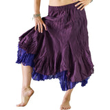 'Two Layer' Gypsy Renaissance Skirt - Dark Purples - zootzu