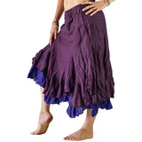 'Two Layer' Gypsy Renaissance Skirt - Dark Purples - zootzu