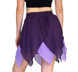 'Floating Petal Skirt' Fairy, Gyspy Clothing, Belly Dancer - Purples - zootzu