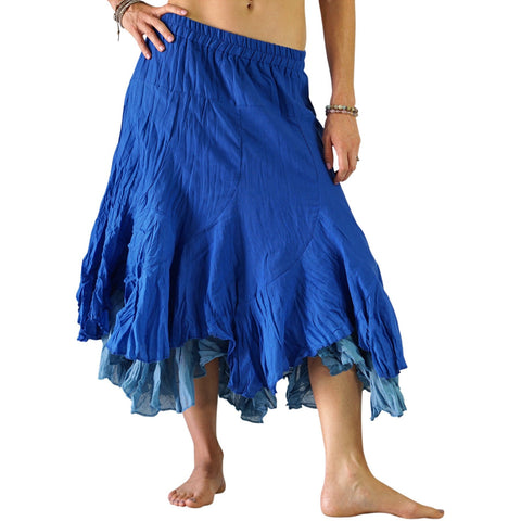 'Two Layer' Renaissance Skirt - Blue