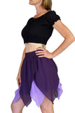 'Floating Petal Skirt' Fairy, Gyspy Clothing, Belly Dancer - Purples - zootzu