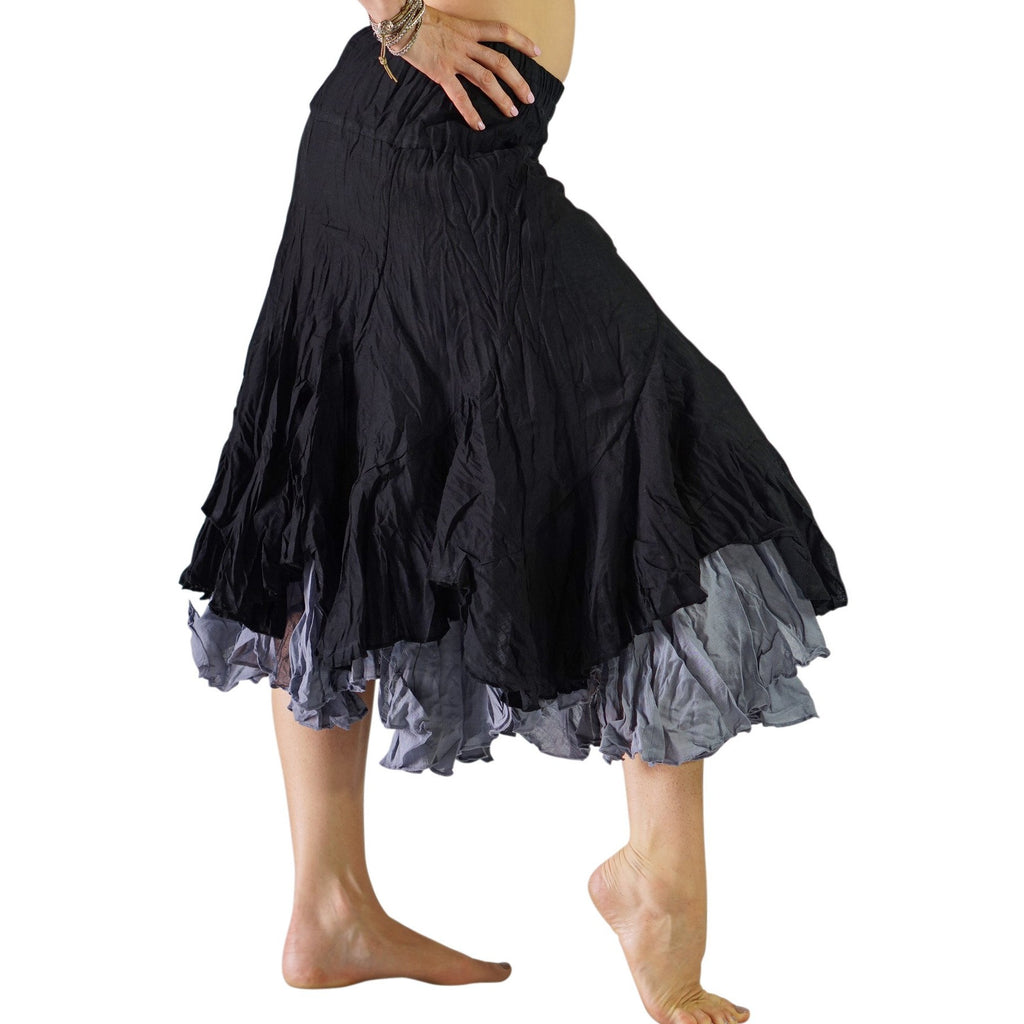 'Two Layer' Renaissance Skirt - Black/Gray – Zootzu Garb