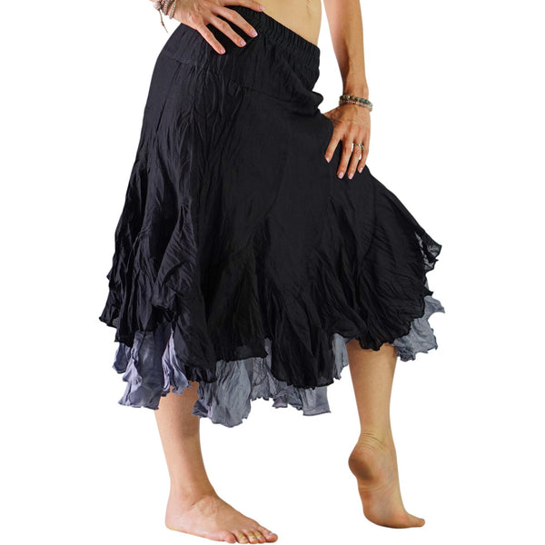 'Two Layer' Renaissance Skirt - Black/Gray – Zootzu Garb