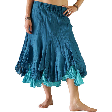 'Two Layer' Renaissance Skirt - Teal