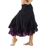 'Two Layer' Gypsy Renaissance Skirt - Black/Purple - zootzu