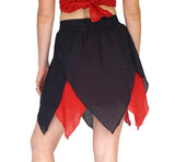 'Floating Petal Skirt' Fairy, Gyspy Clothing, Belly Dancer - Black/Red - zootzu