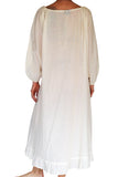 'Long Chemise' Overdress Renaissance Medieval Blouse - Cream - zootzu