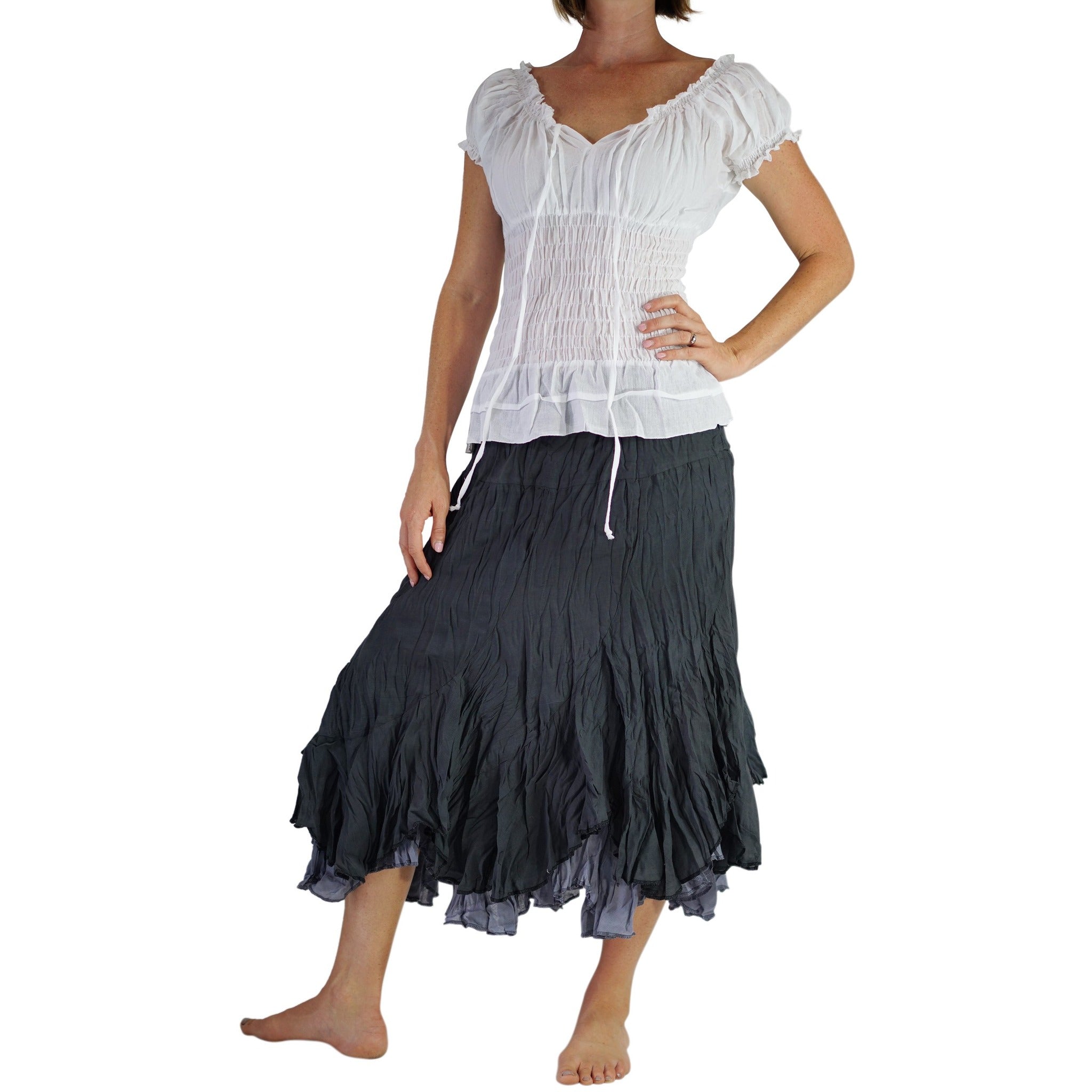 Peasant Blouse SS - White – Zootzu Garb