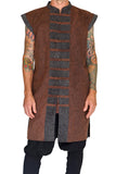 Long Pirate Vest - Stonewashed Brown/Brown Buttons - zootzu