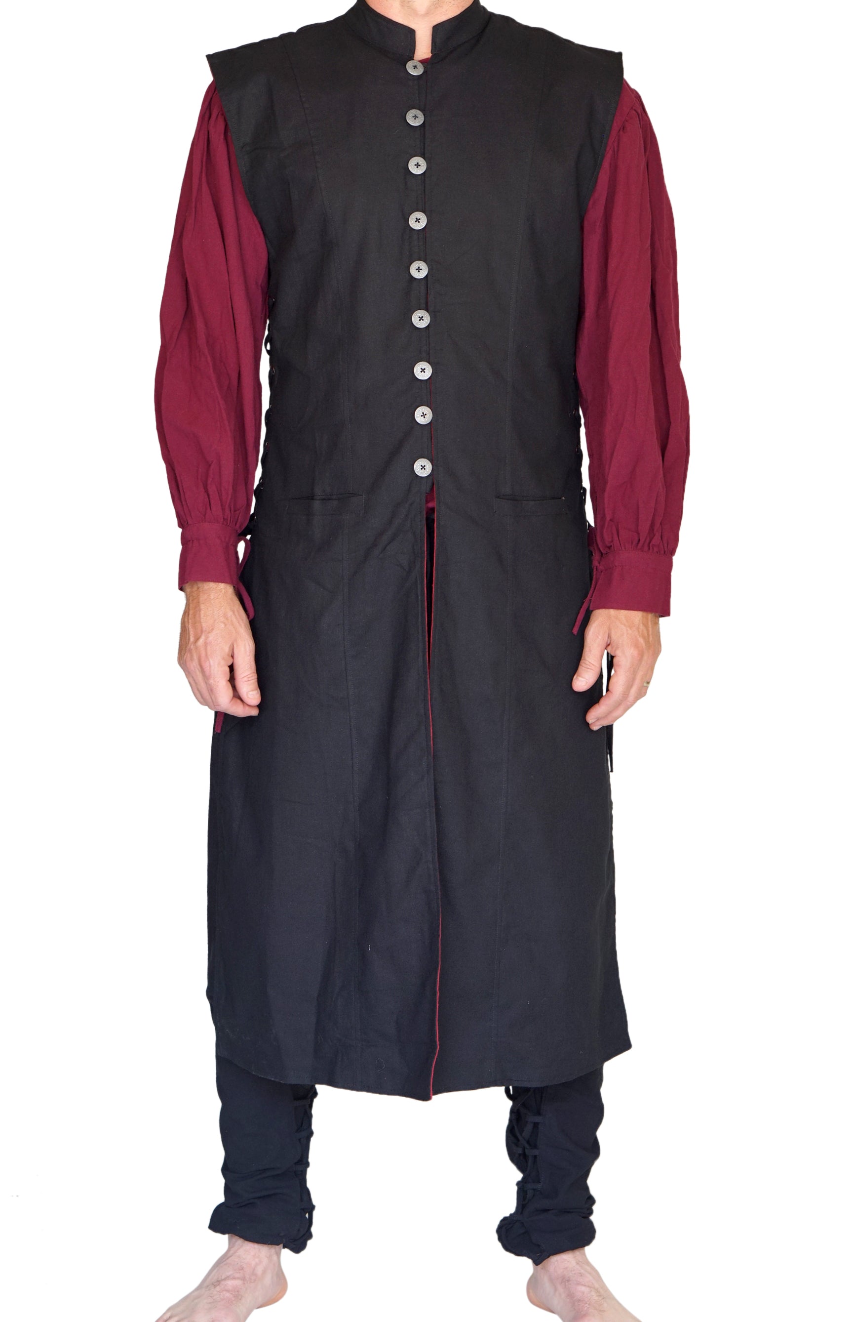 Medieval Duster - Black/Red