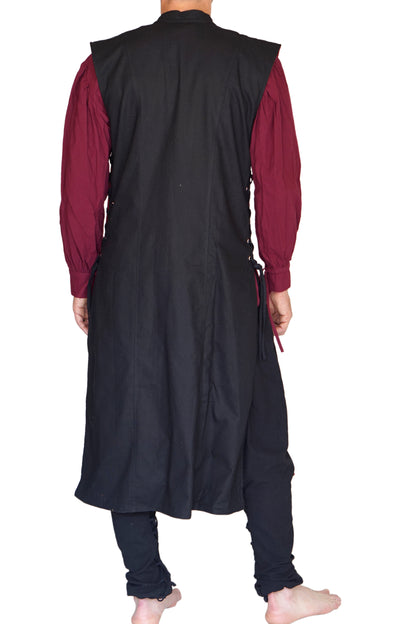 Medieval Duster - Black/Red