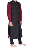 'Medieval Duster' Renaissance Festival Costume Doublet - Black/Red