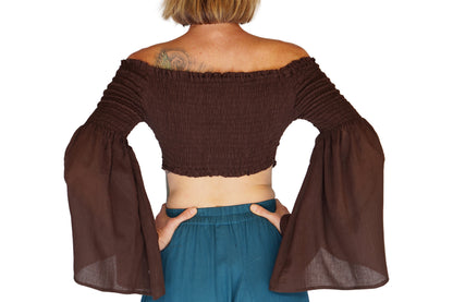 Pixie Shirt Blouse - Brown