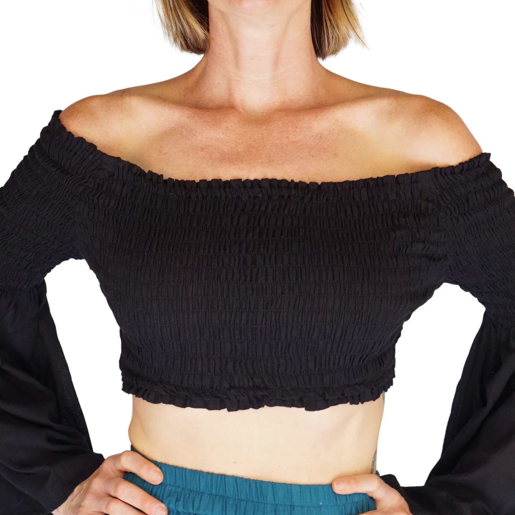 Pixie Shirt Blouse - Black