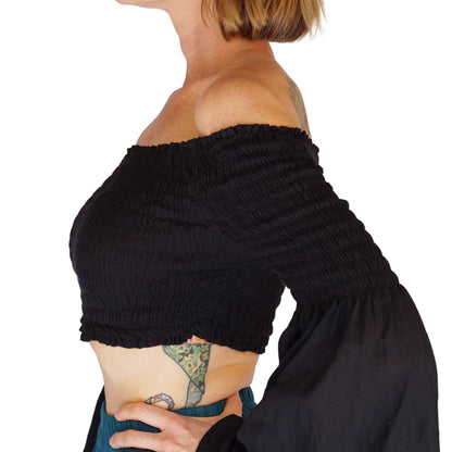 Pixie Shirt Blouse - Black