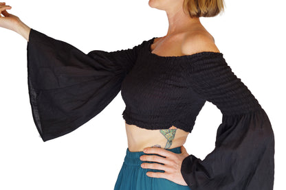 Pixie Shirt Blouse - Black