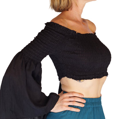 Pixie Shirt Blouse - Black
