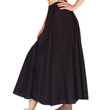 'Sadie' Renaissance Festival, Steampunk, Long Flowing Cotton Skirt - Black