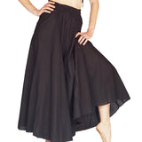 'Sadie' Renaissance Festival, Steampunk, Long Flowing Cotton Skirt - Black