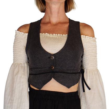 Petal Vest - Stone Gray