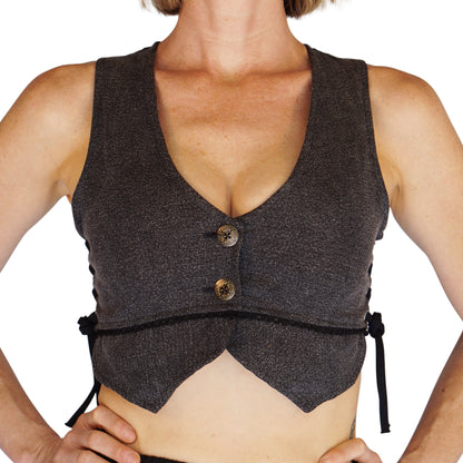 Petal Vest - Stone Gray