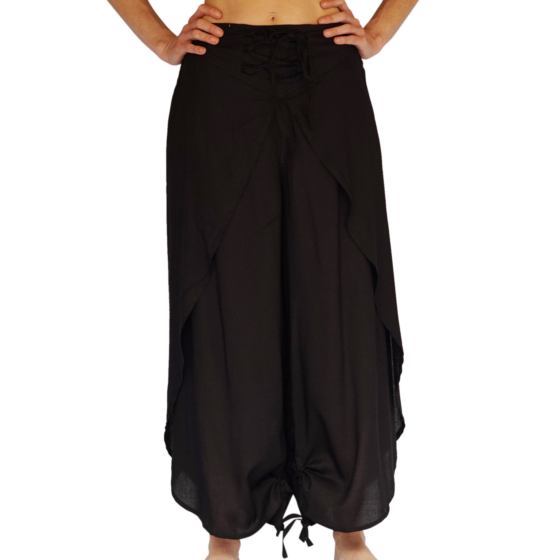 Split Pants Hitch Up - Black