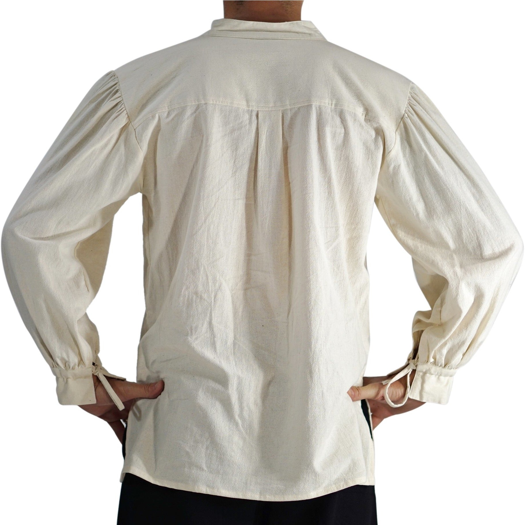 Merchant Shirt High Collar - Cream  Zootzu Garb