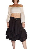 'Willow' Pirate Steampunk Skirt - Brown