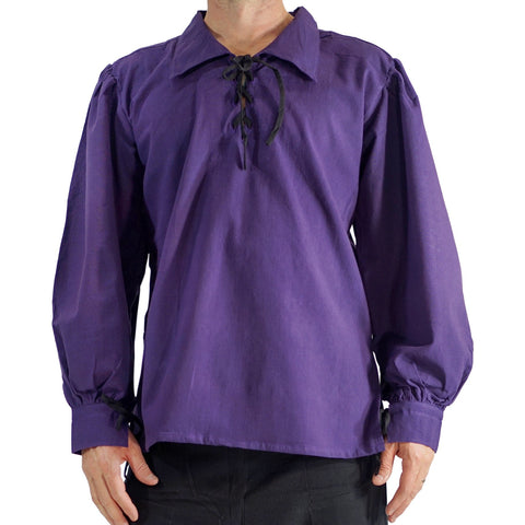 'Merchant' Renaissance Pirate Shirt - Purple