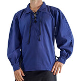'Merchant' Renaissance Shirt - Dark Blue - zootzu